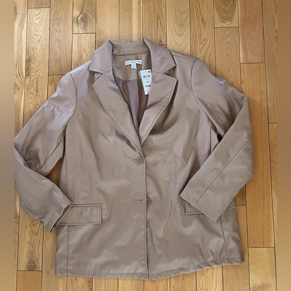 And Now This vegan leather blazer size 0X